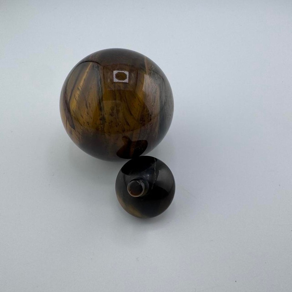 Tiger Eye Sphere & a small Tiger Eye top